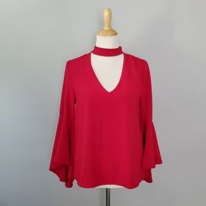 Wayf Ryan Bell Sleeved Choker Blouse Size Small